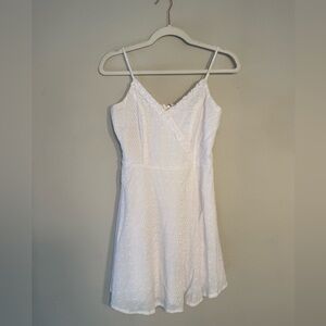 Altar'd State 100% Cotton White Eyelet Lace Mini babydoll dress costal beach